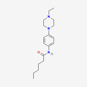 molecular formula C18H29N3O B4670599 N-[4-(4-ethylpiperazin-1-yl)phenyl]hexanamide 