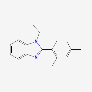 molecular formula C17H18N2 B4670684 2-(2,4-DIMETHYLPHENYL)-1-ETHYL-1H-1,3-BENZIMIDAZOLE 