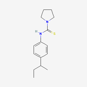 molecular formula C15H22N2S B4670854 N-[4-(butan-2-yl)phenyl]pyrrolidine-1-carbothioamide 