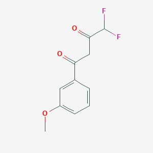 molecular formula C11H10F2O3 B4670895 4,4-Difluoro-1-(3-methoxyphenyl)butane-1,3-dione CAS No. 832740-76-8