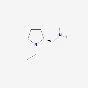 molecular formula C7H16N2 B046709 (R)-(+)-2-Aminomethyl-1-ethylpyrrolidine CAS No. 22795-97-7