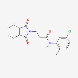molecular formula C18H19ClN2O3 B4670989 N-(5-chloro-2-methylphenyl)-3-(1,3-dioxo-3a,4,7,7a-tetrahydroisoindol-2-yl)propanamide 