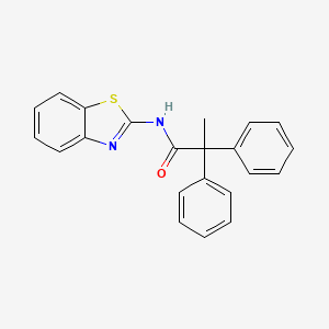 molecular formula C22H18N2OS B4671065 N-(1,3-benzothiazol-2-yl)-2,2-diphenylpropanamide 