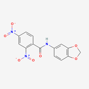 molecular formula C14H9N3O7 B4671365 N-(1,3-benzodioxol-5-yl)-2,4-dinitrobenzamide 