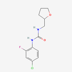 molecular formula C12H14ClFN2O2 B4671482 N-(4-CHLORO-2-FLUOROPHENYL)-N'-TETRAHYDRO-2-FURANYLMETHYLUREA 