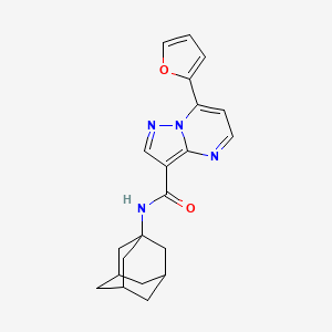 molecular formula C21H22N4O2 B4671784 N-(1-ADAMANTYL)-7-(2-FURYL)PYRAZOLO[1,5-A]PYRIMIDINE-3-CARBOXAMIDE 