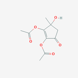 molecular formula C10H12O4 B046718 2,3-Diacetyl-4-hydroxy-4-methylcyclopent-2-en-1-one CAS No. 121979-45-1