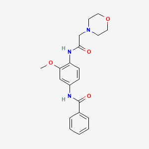 molecular formula C20H23N3O4 B4671806 N-{3-methoxy-4-[(morpholin-4-ylacetyl)amino]phenyl}benzamide 