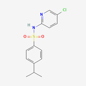 molecular formula C14H15ClN2O2S B4671835 N-(5-CHLOROPYRIDIN-2-YL)-4-(PROPAN-2-YL)BENZENE-1-SULFONAMIDE 