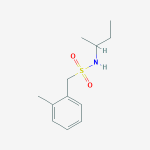 molecular formula C12H19NO2S B4671844 N-(butan-2-yl)-1-(2-methylphenyl)methanesulfonamide 