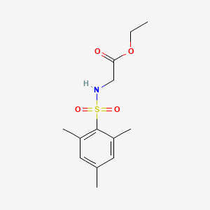 molecular formula C13H19NO4S B4671890 ETHYL 2-(2,4,6-TRIMETHYLBENZENESULFONAMIDO)ACETATE 