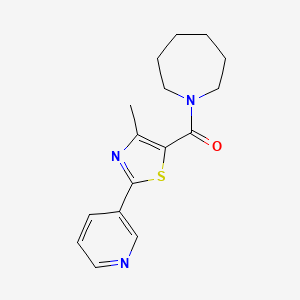 molecular formula C16H19N3OS B4672002 Azepan-1-yl-(4-methyl-2-pyridin-3-yl-1,3-thiazol-5-yl)methanone 