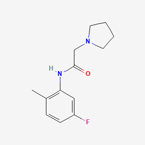 molecular formula C13H17FN2O B4672020 N-(5-fluoro-2-methylphenyl)-2-(pyrrolidin-1-yl)acetamide 