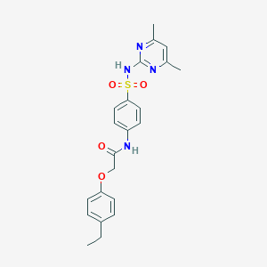 molecular formula C22H24N4O4S B467203 N-{4-[(4,6-dimethylpyrimidin-2-yl)sulfamoyl]phenyl}-2-(4-ethylphenoxy)acetamide CAS No. 501107-03-5