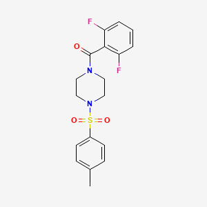 molecular formula C18H18F2N2O3S B4672236 (2,6-DIFLUOROPHENYL){4-[(4-METHYLPHENYL)SULFONYL]PIPERAZINO}METHANONE 