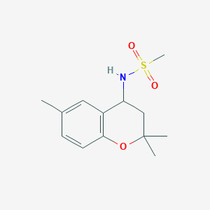 molecular formula C13H19NO3S B4672424 N-(2,2,6-trimethyl-3,4-dihydro-2H-chromen-4-yl)methanesulfonamide 