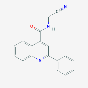 molecular formula C18H13N3O B4672682 N-(cyanomethyl)-2-phenylquinoline-4-carboxamide 