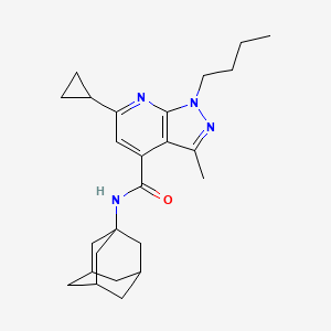 molecular formula C25H34N4O B4672686 N-(1-ADAMANTYL)-1-BUTYL-6-CYCLOPROPYL-3-METHYL-1H-PYRAZOLO[3,4-B]PYRIDINE-4-CARBOXAMIDE 
