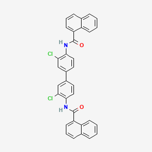 molecular formula C34H22Cl2N2O2 B4672701 N-[2-chloro-4-[3-chloro-4-(naphthalene-1-carbonylamino)phenyl]phenyl]naphthalene-1-carboxamide 