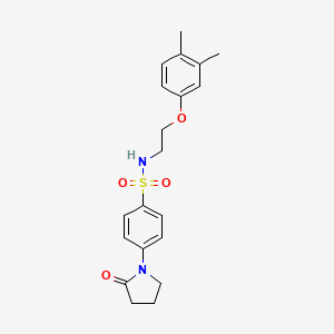 molecular formula C20H24N2O4S B4672731 N-[2-(3,4-dimethylphenoxy)ethyl]-4-(2-oxopyrrolidin-1-yl)benzenesulfonamide 