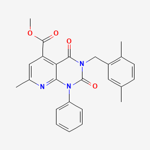 molecular formula C25H23N3O4 B4672844 METHYL 3-[(2,5-DIMETHYLPHENYL)METHYL]-7-METHYL-2,4-DIOXO-1-PHENYL-1H,2H,3H,4H-PYRIDO[2,3-D]PYRIMIDINE-5-CARBOXYLATE 