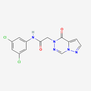 molecular formula C13H9Cl2N5O2 B4672903 N-(3,5-DICHLOROPHENYL)-2-[4-OXOPYRAZOLO[1,5-D][1,2,4]TRIAZIN-5(4H)-YL]ACETAMIDE 