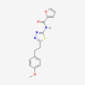 molecular formula C16H15N3O3S B4672939 N-{5-[2-(4-methoxyphenyl)ethyl]-1,3,4-thiadiazol-2-yl}furan-2-carboxamide 