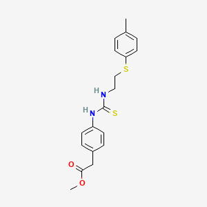 molecular formula C19H22N2O2S2 B4673046 Methyl {4-[({2-[(4-methylphenyl)sulfanyl]ethyl}carbamothioyl)amino]phenyl}acetate 