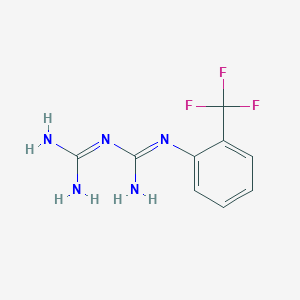 molecular formula C9H10F3N5 B4673512 1-(Diaminomethylidene)-2-[2-(trifluoromethyl)phenyl]guanidine CAS No. 2713-75-9