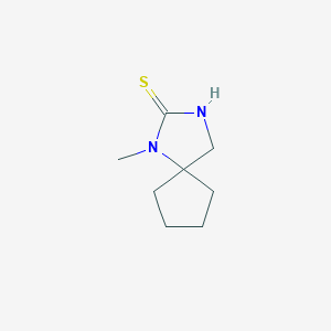 molecular formula C8H14N2S B046736 1,3-Diazaspiro(4.4)nonane-2-thione, 1-methyl- CAS No. 111964-38-6