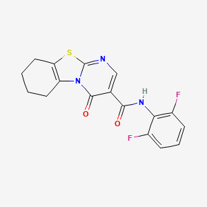 molecular formula C17H13F2N3O2S B4673644 N-(2,6-difluorophenyl)-4-oxo-6,7,8,9-tetrahydro-4H-pyrimido[2,1-b][1,3]benzothiazole-3-carboxamide 