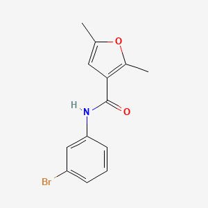 molecular formula C13H12BrNO2 B4673663 N-(3-bromophenyl)-2,5-dimethylfuran-3-carboxamide 