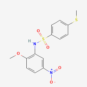 molecular formula C14H14N2O5S2 B4673698 N-(2-methoxy-5-nitrophenyl)-4-(methylsulfanyl)benzenesulfonamide 