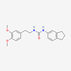molecular formula C20H24N2O3 B4673794 N-(2,3-DIHYDRO-1H-INDEN-5-YL)-N'-(3,4-DIMETHOXYPHENETHYL)UREA 