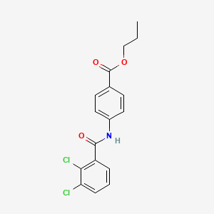 molecular formula C17H15Cl2NO3 B4673840 Propyl 4-{[(2,3-dichlorophenyl)carbonyl]amino}benzoate 