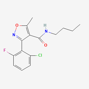 molecular formula C15H16ClFN2O2 B4673954 N-butyl-3-(2-chloro-6-fluorophenyl)-5-methyl-1,2-oxazole-4-carboxamide 