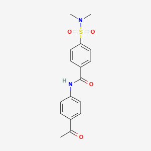 molecular formula C17H18N2O4S B4673964 N-(4-acetylphenyl)-4-(dimethylsulfamoyl)benzamide 