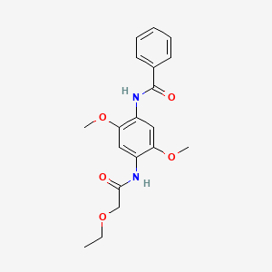 molecular formula C19H22N2O5 B4673985 N-{4-[(2-ETHOXYACETYL)AMINO]-2,5-DIMETHOXYPHENYL}BENZAMIDE 