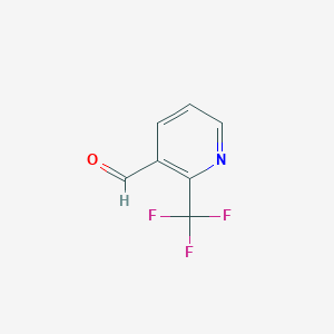 molecular formula C7H4F3NO B046744 2-(Trifluoromethyl)nicotinaldehyde CAS No. 116308-35-1