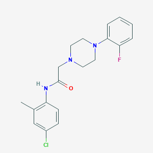 molecular formula C19H21ClFN3O B4674678 N-(4-chloro-2-methylphenyl)-2-[4-(2-fluorophenyl)piperazin-1-yl]acetamide 