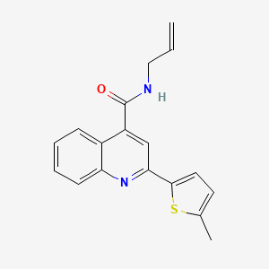 molecular formula C18H16N2OS B4674802 2-(5-methylthiophen-2-yl)-N-(prop-2-en-1-yl)quinoline-4-carboxamide 