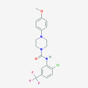 molecular formula C19H19ClF3N3O2 B4674819 N-[2-chloro-5-(trifluoromethyl)phenyl]-4-(4-methoxyphenyl)piperazine-1-carboxamide 
