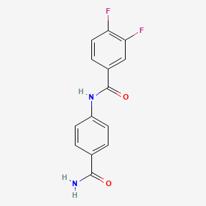 molecular formula C14H10F2N2O2 B4674850 N-(4-carbamoylphenyl)-3,4-difluorobenzamide 