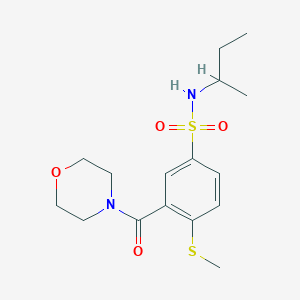 molecular formula C16H24N2O4S2 B4675067 N-butan-2-yl-4-methylsulfanyl-3-(morpholine-4-carbonyl)benzenesulfonamide 
