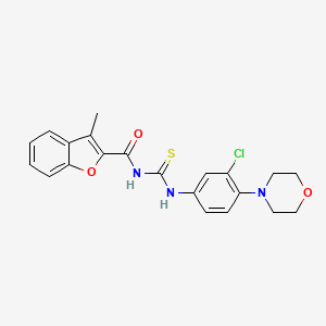 molecular formula C21H20ClN3O3S B4675221 1-[3-CHLORO-4-(MORPHOLIN-4-YL)PHENYL]-3-(3-METHYL-1-BENZOFURAN-2-CARBONYL)THIOUREA 