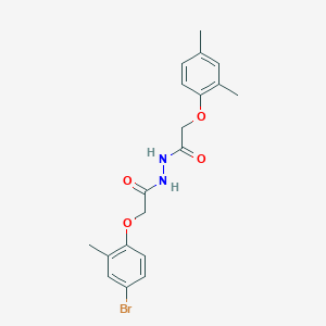molecular formula C19H21BrN2O4 B4675309 N'-[2-(4-bromo-2-methylphenoxy)acetyl]-2-(2,4-dimethylphenoxy)acetohydrazide 