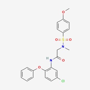 molecular formula C22H21ClN2O5S B4675339 N-(5-chloro-2-phenoxyphenyl)-N~2~-[(4-methoxyphenyl)sulfonyl]-N~2~-methylglycinamide 
