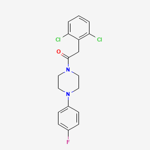 molecular formula C18H17Cl2FN2O B4675426 2-(2,6-DICHLOROPHENYL)-1-[4-(4-FLUOROPHENYL)PIPERAZINO]-1-ETHANONE 