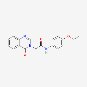 molecular formula C18H17N3O3 B4675607 N-(4-ethoxyphenyl)-2-(4-oxoquinazolin-3(4H)-yl)acetamide 