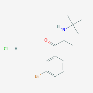 molecular formula C13H19BrClNO B046757 2-((1,1-Dimethylethyl)amino)-1-(3-bromophenyl)-1-propanone hydrochloride CAS No. 1049718-43-5